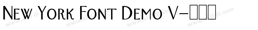 New York Font Demo V字体转换